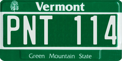 VT license plate PNT114