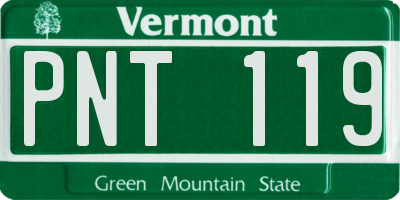 VT license plate PNT119