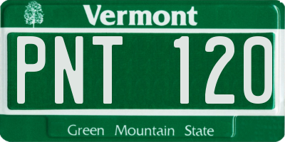 VT license plate PNT120