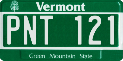 VT license plate PNT121