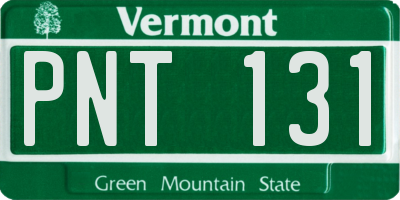 VT license plate PNT131