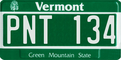 VT license plate PNT134