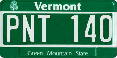 VT license plate PNT140