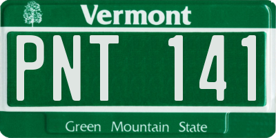 VT license plate PNT141