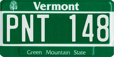 VT license plate PNT148