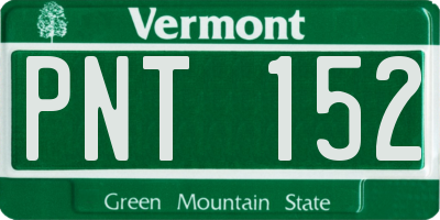 VT license plate PNT152