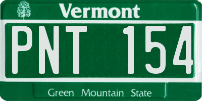 VT license plate PNT154