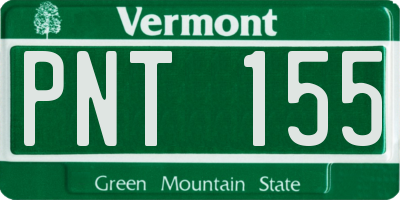 VT license plate PNT155