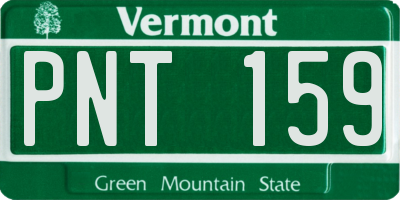 VT license plate PNT159