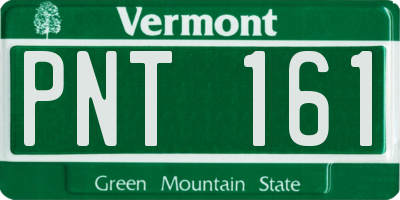 VT license plate PNT161