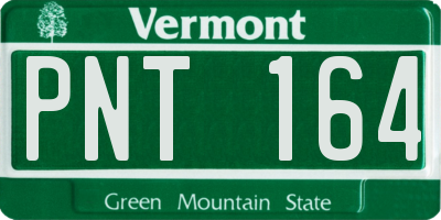 VT license plate PNT164