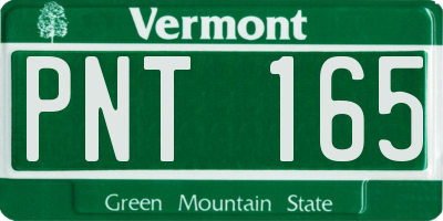 VT license plate PNT165