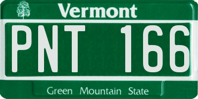 VT license plate PNT166