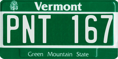 VT license plate PNT167