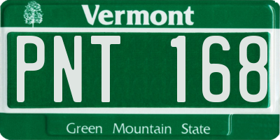 VT license plate PNT168