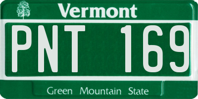 VT license plate PNT169