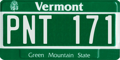 VT license plate PNT171