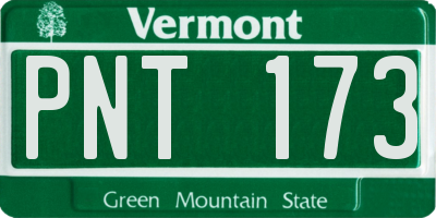 VT license plate PNT173