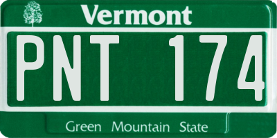 VT license plate PNT174