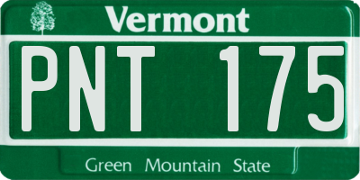 VT license plate PNT175