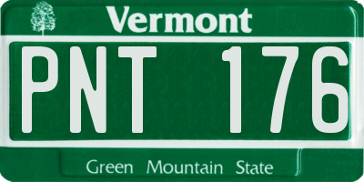 VT license plate PNT176