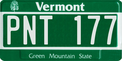 VT license plate PNT177