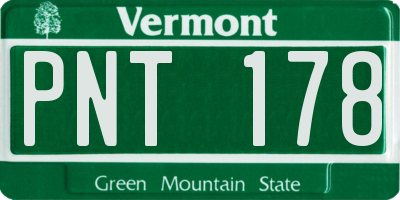 VT license plate PNT178