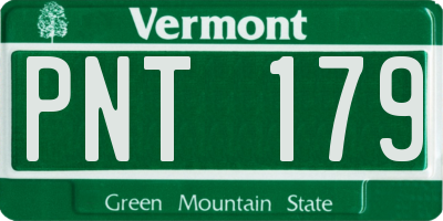 VT license plate PNT179