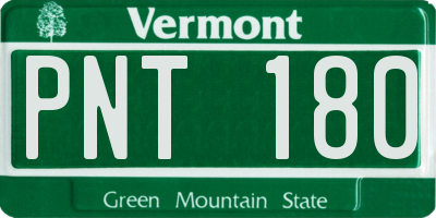 VT license plate PNT180