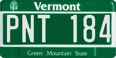 VT license plate PNT184