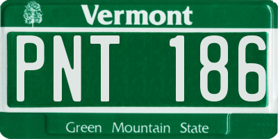 VT license plate PNT186