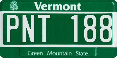 VT license plate PNT188