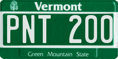 VT license plate PNT200