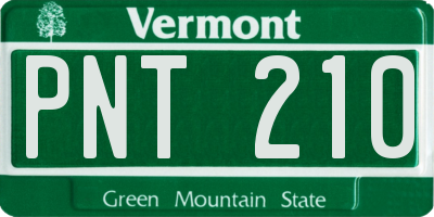 VT license plate PNT210