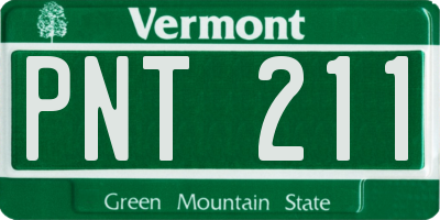 VT license plate PNT211