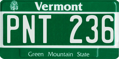 VT license plate PNT236