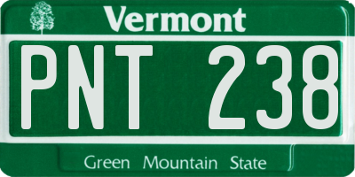 VT license plate PNT238