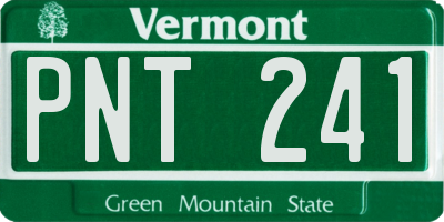 VT license plate PNT241
