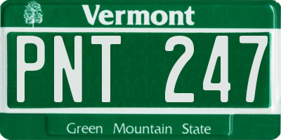 VT license plate PNT247
