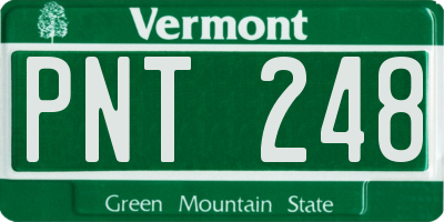VT license plate PNT248