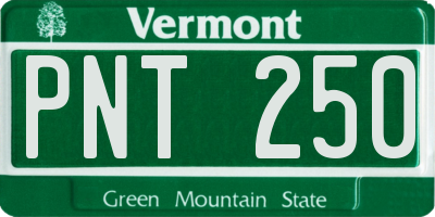 VT license plate PNT250