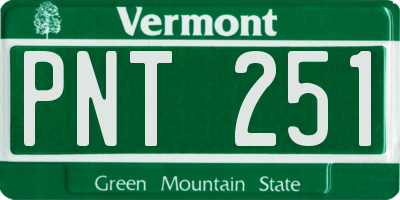 VT license plate PNT251