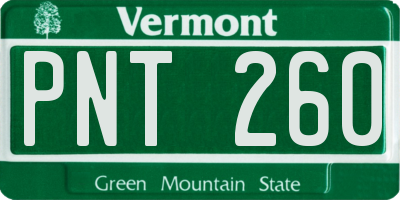 VT license plate PNT260