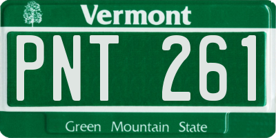 VT license plate PNT261