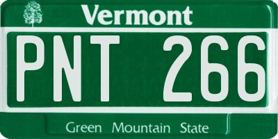 VT license plate PNT266