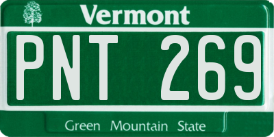 VT license plate PNT269