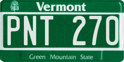 VT license plate PNT270