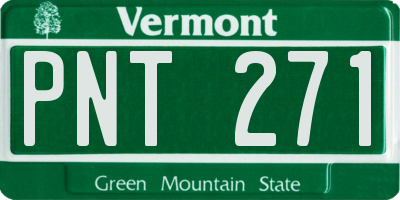 VT license plate PNT271
