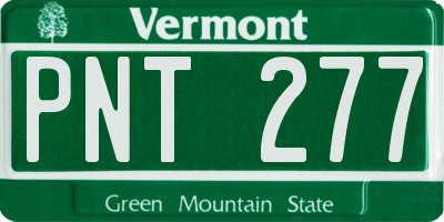 VT license plate PNT277