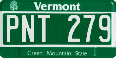 VT license plate PNT279